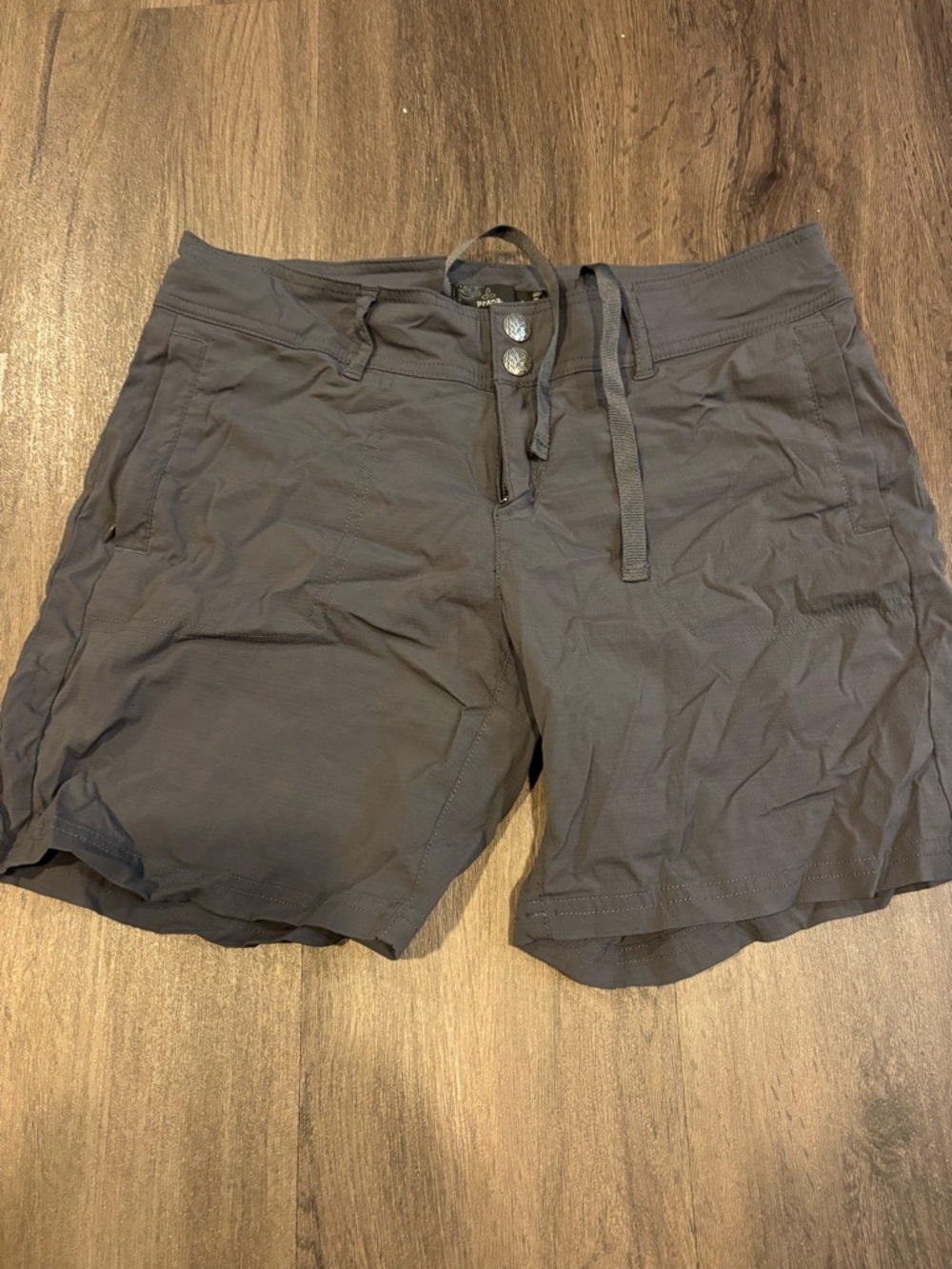 Prana womens Charcoal Drawstring Performance Shorts